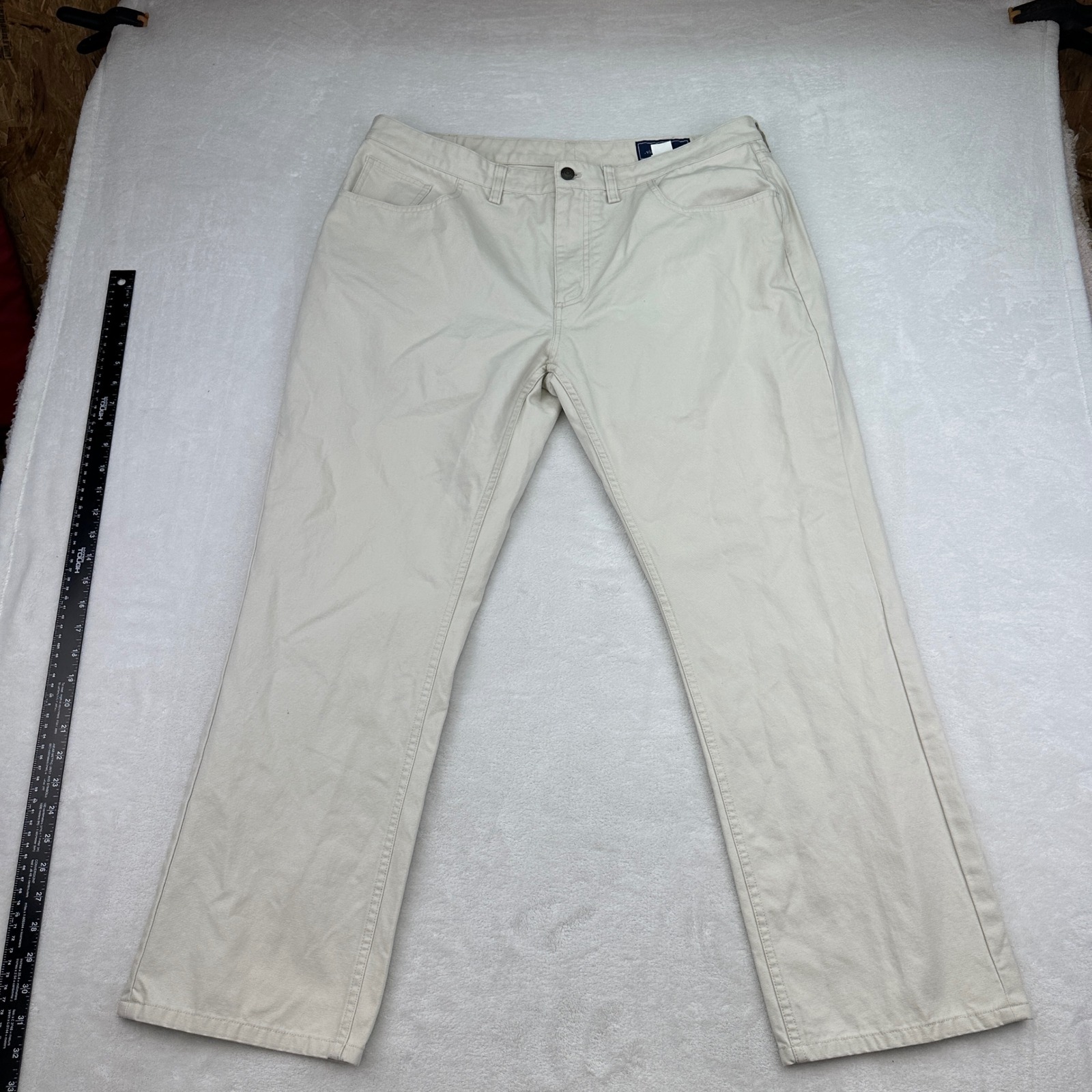 Vineyard Vines Mens 38x30 Cream Rare Color Straight Fit Casual Pants